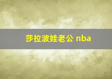 莎拉波娃老公 nba